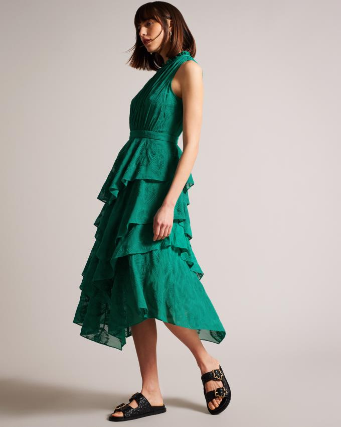 Peignoir Ted Baker Embroidered Midi Withred Vert Femme | OPT-64862243